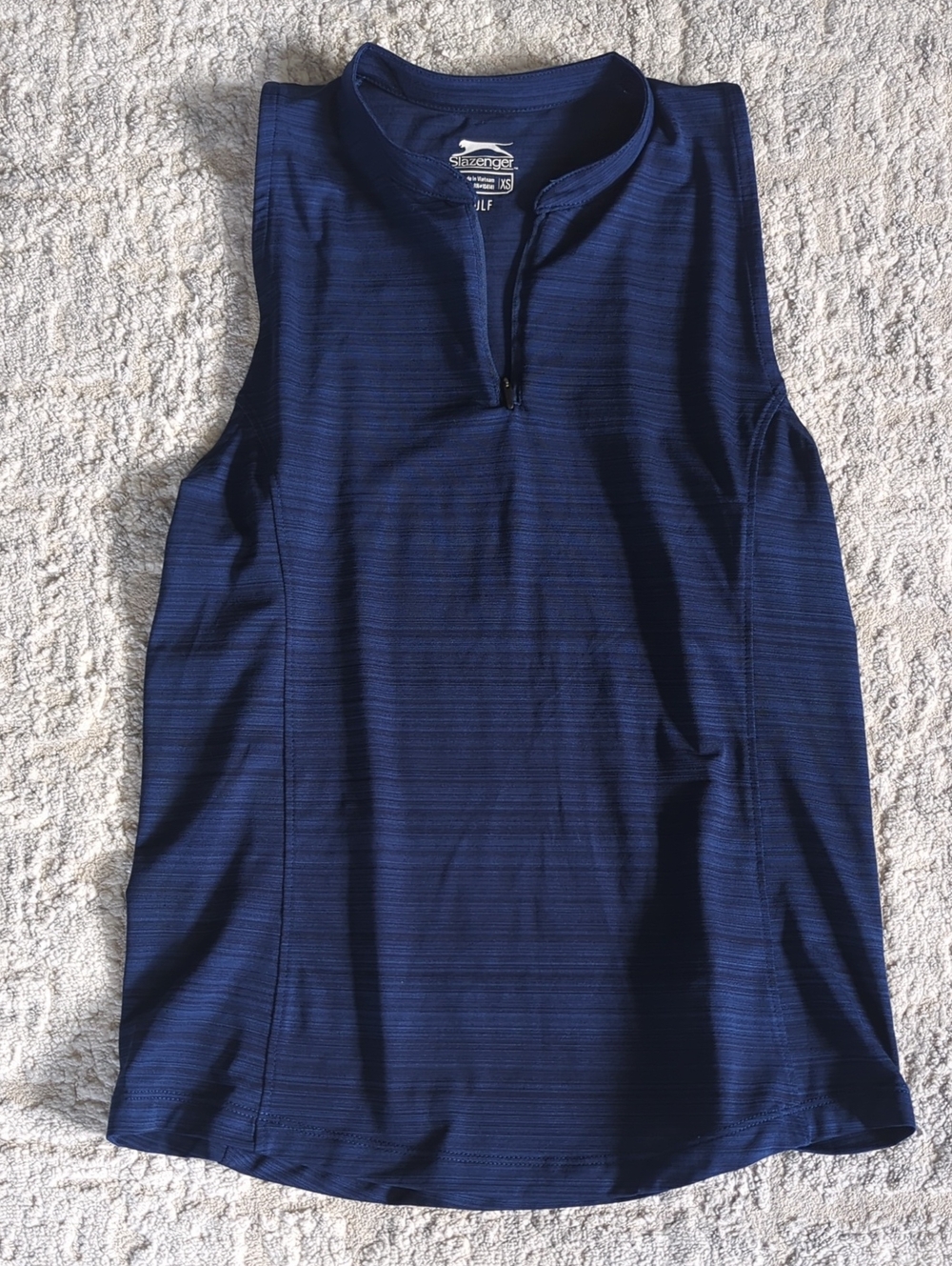 Slazenger Navy Blue Sleeveless Half-Zip Golf Tank Size XS